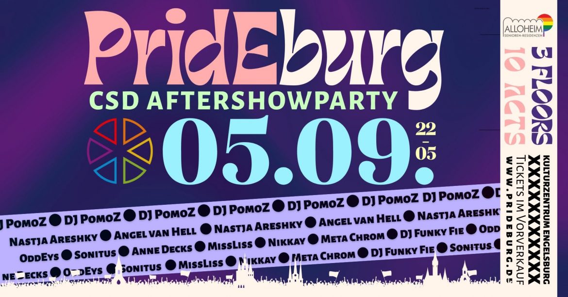 PRIDEBURG – DIE OFFIZIELLE CSD ERFURT AFTERSHOW PARTY